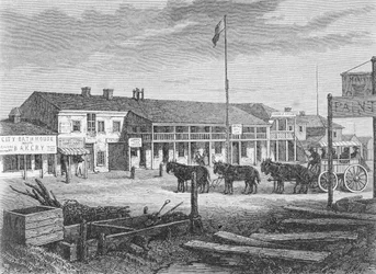 Hauptstraße von Salt Lake City in den 1860er Jahren, Utah, aus 